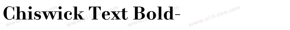 Chiswick Text Bold字体转换
